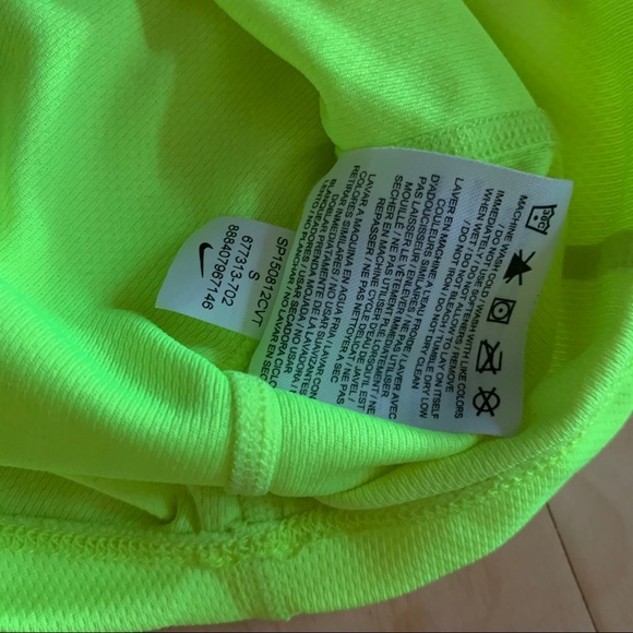 Nike Dri-FIT Neon Yellow Mesh Workout Tank Top - Picture 5 of 6